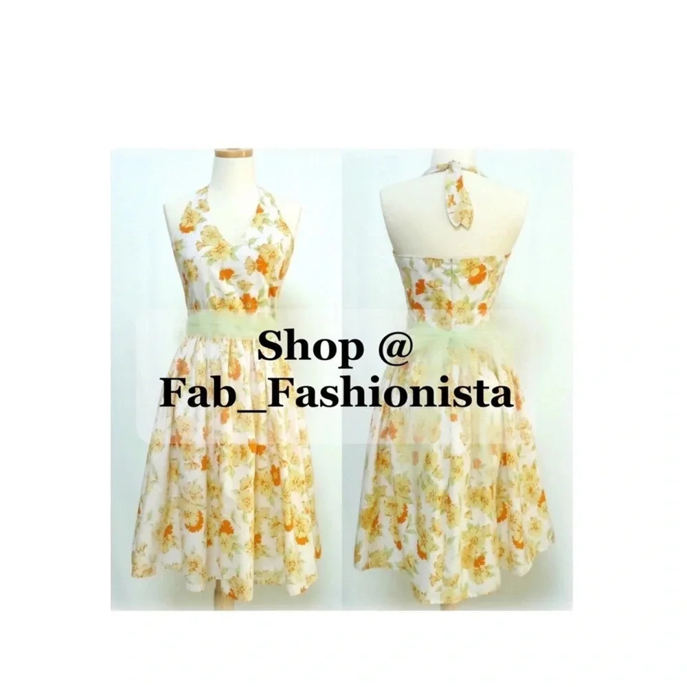 Floral tulle summer sun dress size small